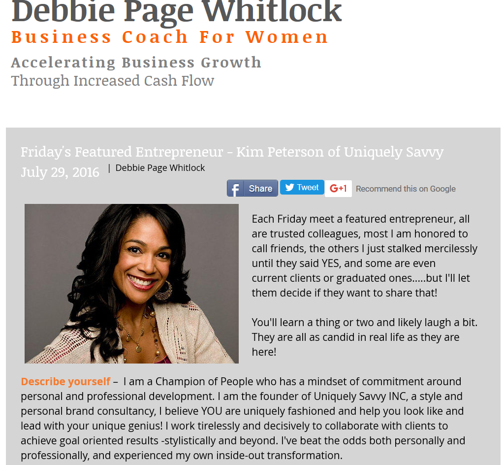 debbie blog