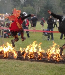 Hell Run: Kim Jumping Flames, Benefiting The LIVESTRONG Foundation.